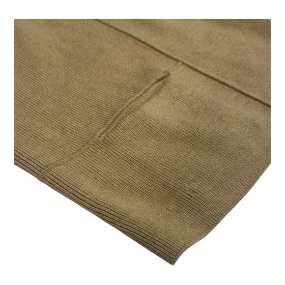 POETRY Women's Tan Open Front Tight Knit Cardigan 12 Preppy Casual Office Siren - Picture 2 of 9